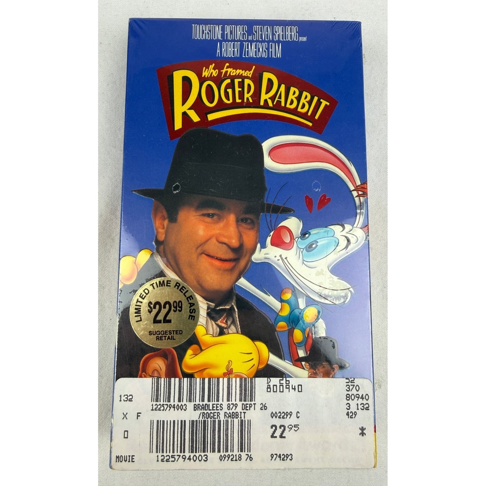 Who Framed Roger Rabbit VHS Limited Time Release Robert Zemeckis‎ Film